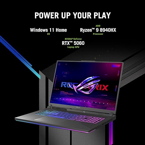 ASUS ROG Strix G18 (2025) Gaming Laptop, 18” ROG Nebula Display 16:10 2.5K 240Hz/3ms, NVIDIA® GeForce RTX™ 5060, AMD Ryzen™ 9 7940HX Mobile Processor, 32GB DDR5-5200Mhz, 1TB PCIe Gen 4 SSD, Wi-Fi 6E RTX5060