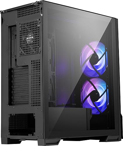 MSI MPG Velox 300R Airflow PZ - Mid-Tower Gaming PC Case - Tempered Glass Side Panel - 3 x 120mm ARGB Fans - Liquid Cooling Support up to 360mm Radiator - Mesh Panel for Optimized Airflow