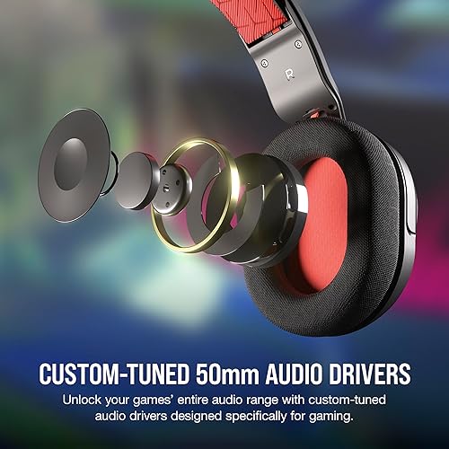 Corsair HS35 v2 Multiplatform Wired Gaming Headset – Flexible Omni-Directional Microphone – Universal 3.5mm Connection – PC, Mac, PS5, PS4, Xbox, Nintendo Switch, Mobile – Red v2 Stereo Red
