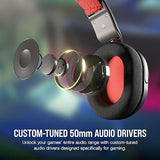 Corsair HS35 v2 Multiplatform Wired Gaming Headset – Flexible Omni-Directional Microphone – Universal 3.5mm Connection – PC, Mac, PS5, PS4, Xbox, Nintendo Switch, Mobile – Red v2 Stereo Red