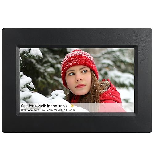 Supersonic SC-7107W 7-Inch Smart Photo Frame IPS Touch Screen with 8GB Memory, WiFi, App Control, Multi-Language Menus and Auto-Rotation. Display, Share, and Cherish Memories Easily. 5.6 x 8 x 1