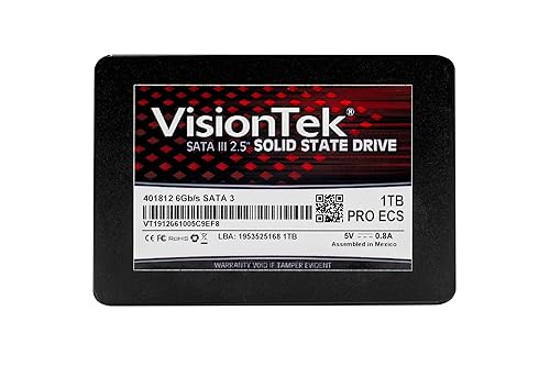 VisionTek 1TB PRO ECS 7mm 2.5 Inch SATA III Internal Solid State Drive with 3D TLC NAND Technology for Desktop Computers, Laptops and Mac Systems (901300)