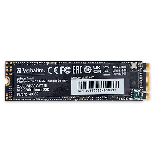 Verbatim 256GB SSD Vi560 Internal Solid State Hard Drive 3D NAND SATA III M.2 2280