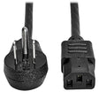Desktop Computer Power Cord, Right-Angle 5-15P to C13 - Heavy Duty, 15A, 125V, 14 AWG, 12 ft., Black