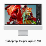 Apple 2023 iMac All-in-One Desktop Computer with M3 chip: 8-core CPU, 10-core GPU, 24-inch 4.5K Retina Display, 8GB Unified Memory, 256GB SSD Storage. Works with iPhone/iPad; Silver; English