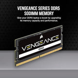 CORSAIR Vengeance SODIMM DDR5 RAM 16GB (1x16GB) 4800MHz CL40-40-40-77 1.1V Intel AMD Laptop Notebook Memory - Black (CMSX16GX5M1A4800C40) 4800MHz 16GB (1x16GB)