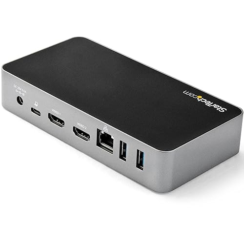 StarTech.com USB-C Dock - Dual Monitor 1080p HDMI Laptop Docking Station - 60W Power Delivery - 1x USB-C, 3X USB-A, Ethernet - Dual Video Display USB 3.1 Gen 1 Type-C Dock - Mac & Windows (DK30CHHPD)