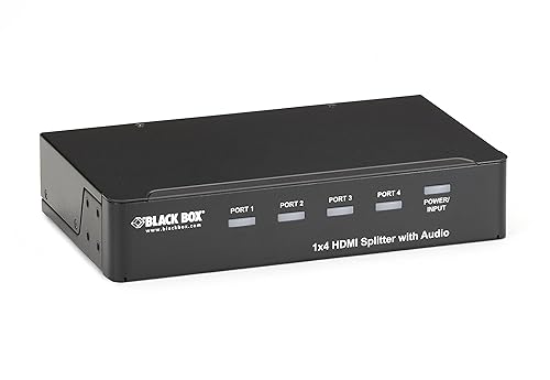 Black Box 1x4 HDMI Splitter with Audio