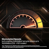 WD_BLACK 4TB SN8100 NVMe Internal Gaming SSD Solid State Drive - Gen 5 PCIe 5.0x4, M.2 2280, Up to 14,900 MB/s - WDS400T1X0M