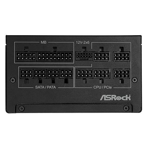 ASRock Steel Legend SL-1000G 1000W 80 Plus Gold & Cybenetics Platinum Full Modular Power Supply ATX3.1 & PCIe5.1 Ready with Dual Color 12V-2x6 Cable 10 Years Warranty Gold Steel Legend 1000W