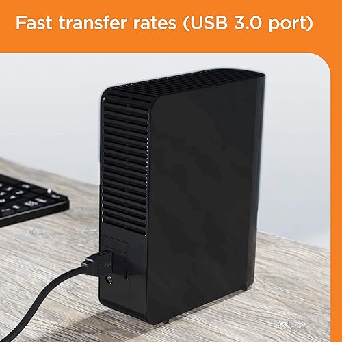 Western Digital 8TB Elements Desktop Hard Drive HDD, USB 3.0, Compatible with PC, Mac, PS4 & Xbox - WDBWLG0080HBK-NESN 8TB Desktop