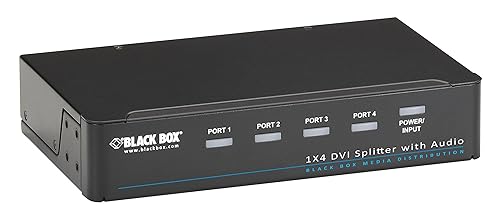 DVI-D Splitter with Audio and HDCP, 1 x 4