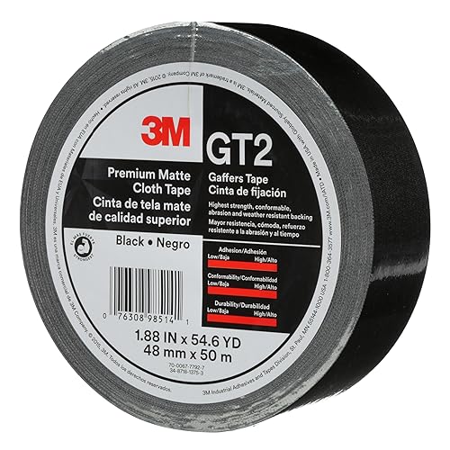 3M 98514 Tape GT2 48 mmx50 M 11 mil, GT2, Black