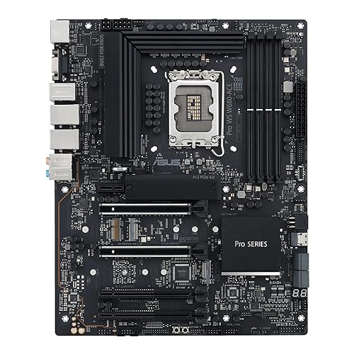 ASUS Pro WS W680-ACE Intel® LGA 1700 ATX Workstation Motherboard, Dual PCIe® 5.0x16 Slot, DDR5, ECC Memory and XMP Support, Dual Intel® 2.5 Gb LAN, 3xPCIe 4.0 M.2 Slots