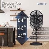 Lasko 1843 18 Remote Control Cyclone Pedestal Fan, Black