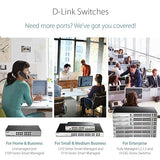 D-Link 24-Port Gigabit Unmanaged Desktop/Rackmount Switch, 3-pin DIP switch w/ real-time toggling (EEE), Flow Control, Port Isolation & Storm Control, Fanless, Metal (DGS-1024D)