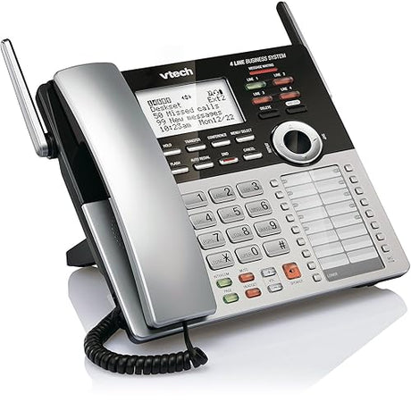 VTech CM18245 4-Line Expandable DECT6.0 Small Business Office Phone with Answering System - Accessory Deskset Requires CM18445 Base to Function Black Accessory Headset