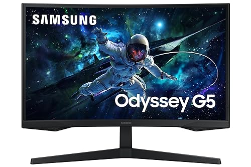 Samsung 27 inch Odyssey G55C QHD 165 Hz 1 ms Curved Gaming Monitor – (LS27CG550ENXZA) [Canada Version]