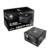 ASRock Steel Legend SL-850G 850W 80 Plus Gold & Cybenetics Platinum Full Modular Power Supply ATX3.1 PCIe5.1 Ready with Dual Color 12V-2x6 Cable 10 Years Warranty 135 mm FDB Fan Japanese Capacitor