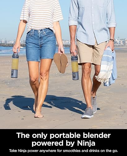 Ninja Blast Portable Blender, Cordless, 18oz. Vessel, Personal Blender for Shakes & Smoothies, BPA Free, Leakproof Lid & Sip Spout, USB-C Rechargeable, Dishwasher Safe Parts, Denim Blue, BC151NVC