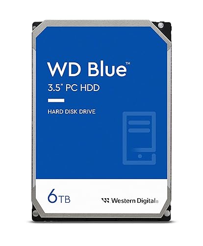 Western Digital WD60EZAZ Hard Drive - Blue 6 TB 3.5 Internal SATA (SATA/600) Desktop PC Device Supported 5400rpm 2 Year Warranty
