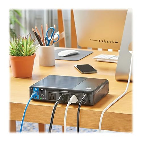 Tripp Lite Cloud-Connected 350VA UPS Battery Backup and Surge Protector, Remote Management & Monitoring, 210W, 3 Outlets, Computer UPS, Wall Mount Option, 5ft Cord, 3-Year Warranty (BC350RNC)