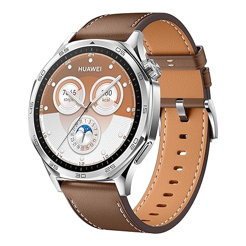 HUAWEI Watch GT 5 46mm Smartwatch, up to 14 Days Battery Life, All New Running and Cycling Sports Smart Watch, Sharp Edged Design, Brown. Buy one and get a Free FreeBuds SE2, While Supplies Last. GT5 46mm Brown