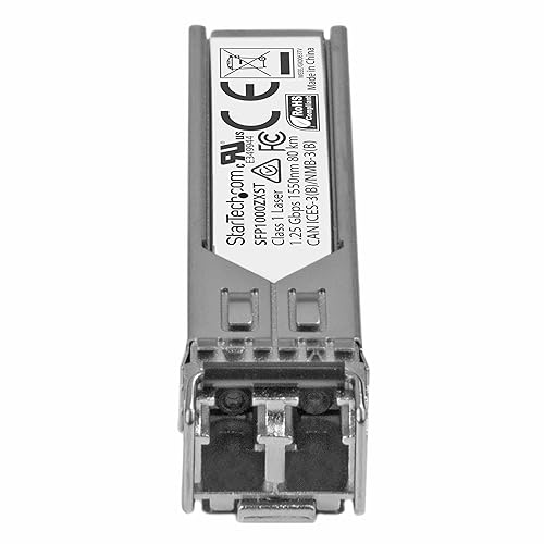 StarTech.com MSA Uncoded Compatible SFP Module - 1000BASE-ZX - 1GbE Single Mode Fiber (SMF) Optic Transceiver - 1GE Gigabit Ethernet SFP - LC 70km - 1550nm - DDM (SFP1000ZXST) 1000Base-ZX Single