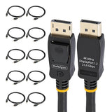 StarTech.com 10ft (3m) VESA Certified DisplayPort Cable - 10 Pack - DP 1.2 Cable/Cord, 4K 60Hz, Latching DP Connectors