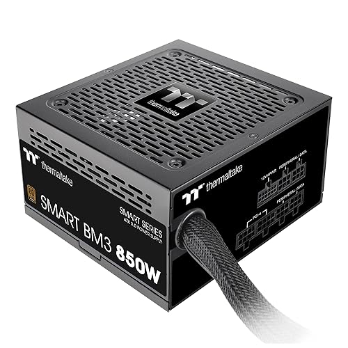 Thermaltake Smart BM3 850W 80Plus Bronze ATX 3.0 & PCIE 5.0 Ready Semi-Modular Power Supply; 105°C/221°F Japanese Capacitor; 5 Year Warranty; PS-SPD-0850MNFABU-3