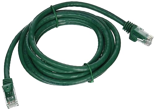 Monoprice Cat6 Ethernet Patch Cable - RJ45, Stranded, 550Mhz, UTP, Pure Bare Copper Wire, 24AWG, 7 Feet, Green - Flexboot Series Green 7 Feet Cable