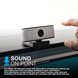 JLab JBuds Cam USB HD Webcam | Black with Optional White Faceplate | 1080P/30 FPS, 2.1 Megapixels | Auto-Focus | Dual Omni-Directional Microphones | Compatible with PC, Mac and Chromebook
