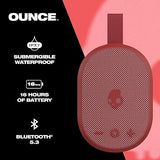 Skullcandy Ounce Wireless Bluetooth Speaker - IPX7 Waterproof Mini Portable Speaker with 16 Hour Battery, Downward Firing Passive Radiator, and Ballistic Nylon Carry Strap Red