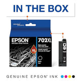 Epson T702XL120-S DURABrite Ultra Black High Capacity Cartridge Ink Black Ink