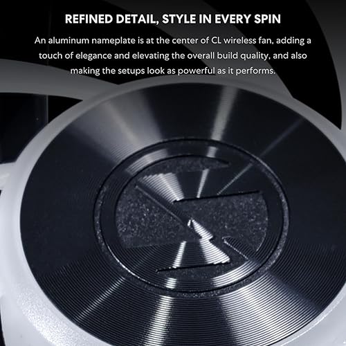 Lian Li UNI Fan CL120 ARGB PWM Fan - Single Pack (Reverse Blade) - 2.4 GHz Wireless Signal RGB & PC Case Fans Control - Daisy-Chain - Low Noise - Controller NOT Included &Required - Black (12RCL1W1B) 120 Reverse Black