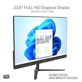 Supersonic SC-5524AIO 24 Windows All-in-1 Desktop Computer, Intel Quad-Core N100, 256GB SSD, 8GB RAM, UHD Graphics 600, Windows 11, Office 365, HDMI, Wi-Fi, Micro SD, Keyboard & Mouse Included