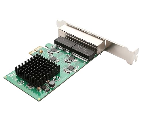 IOCrest SI-PEX24042 4 Port Gigabit Ethernet PCI-E x1 Network Interface Card