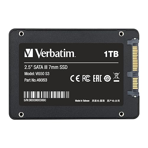 Verbatim 1TB Vi550 2.5 Internal Solid State Drive SSD SATA III Interface with 3D NAND Technology