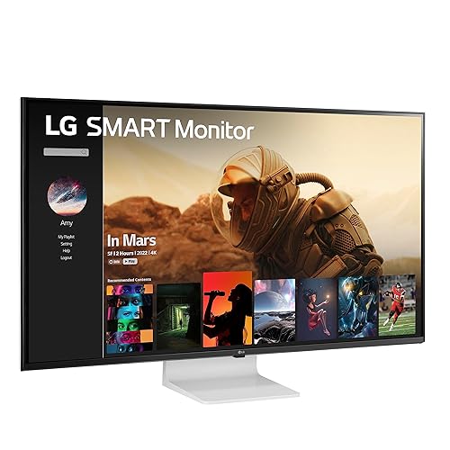 LG Smart Display 43SQ700S, 43 4K UHD(3840x2160) IPS Slim & Flat Style Stand, webOS Smart Monitor, 10Wx2 Speakers, Magic Remote Support, USB Type-C, AirPlay 2 + Screen Share + Bluetooth (CA Model)
