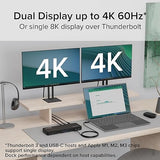 Plugable Thunderbolt 4 Dock with 100W Charging, Thunderbolt Certified, Laptop Docking Station Dual Monitor Single 8K or Dual 4K HDMI for Windows and Mac, 4X USB, Gigabit Ethernet (TBT4-UD5)