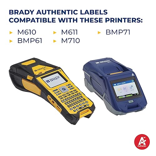 Brady T-Flag Matte Polypropylene Labels for M610, M611, M710, BMP61, and BMP71 Printers - 0.788 x 1.18. M6-1-425-FT