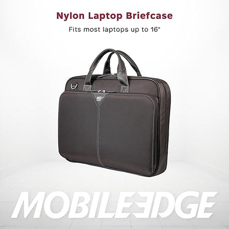 Mobile Edge MEBCNS1 16-Inch Select Nylon Laptop Briefcase (Black)