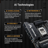 TUF Gaming X870E-PLUS WIFI7 AMD X870E ATX Motherboard with 16+2+1 80A Power Stages, DDR5 Support with AEMP, PCIe 5.0 x16 with PCIe Slot Q-Release Slim, Four M.2 Slots, WiFi 7 with ASUS WiFi Q-Antenna TUF X870E-PLUS|M.2 x4|WIFI 7