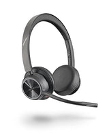 Poly Voyager 4320 UC Wireless Headset (Plantronics) - Stereo Headphones w/Noise-Canceling Boom Mic - Connect PC/Mac/Mobile via Bluetooth - Works w/Teams, Zoom, & More - Amazon Exclusive Headset USB-C