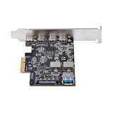 StarTech.com 5-Port USB PCIe Card, USB 3.2 10Gbps, PCI Express Card with 4X USB-C Ports, 1x USB-A Internal Port