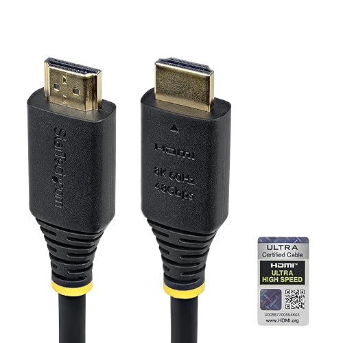 StarTech.com 10ft (3m) Certified Ultra High Speed HDMI Cable, 8K 60Hz/4K 120Hz, HDMI 2.1 Cord with HDR10+ / eARC, 48Gbps