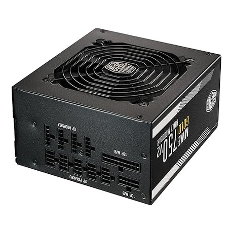 Cooler Master MWE Gold 750 V2 Fully Modular, 750W, 80+ Gold Efficiency, Quiet HDB Fan, 2 EPS Connectors, High Temperature Resilience, 5 Year Warranty, gold v2