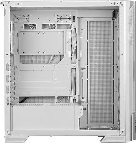 MSI MPG Velox 300R Airflow PZ White - Mid-Tower Gaming PC Case - Tempered Glass Side Panel - 3 x 120mm ARGB Fans - Liquid Cooling Support up to 360mm Radiator - Mesh Panel for Optimized Airflow