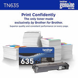 Brother Genuine TN635BK Standard Yield Black Toner Cartridge, 1 Pack