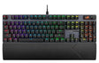 ASUS ROG Strix Scope II Gaming Keyboard, pre-lubed ROG NX Snow Linear Mechanical switches, Sound-dampening Foam, PBT doubleshot keycaps, Streaming hotkeys, Multi-Function Controls, Wrist Rest Snow Switch